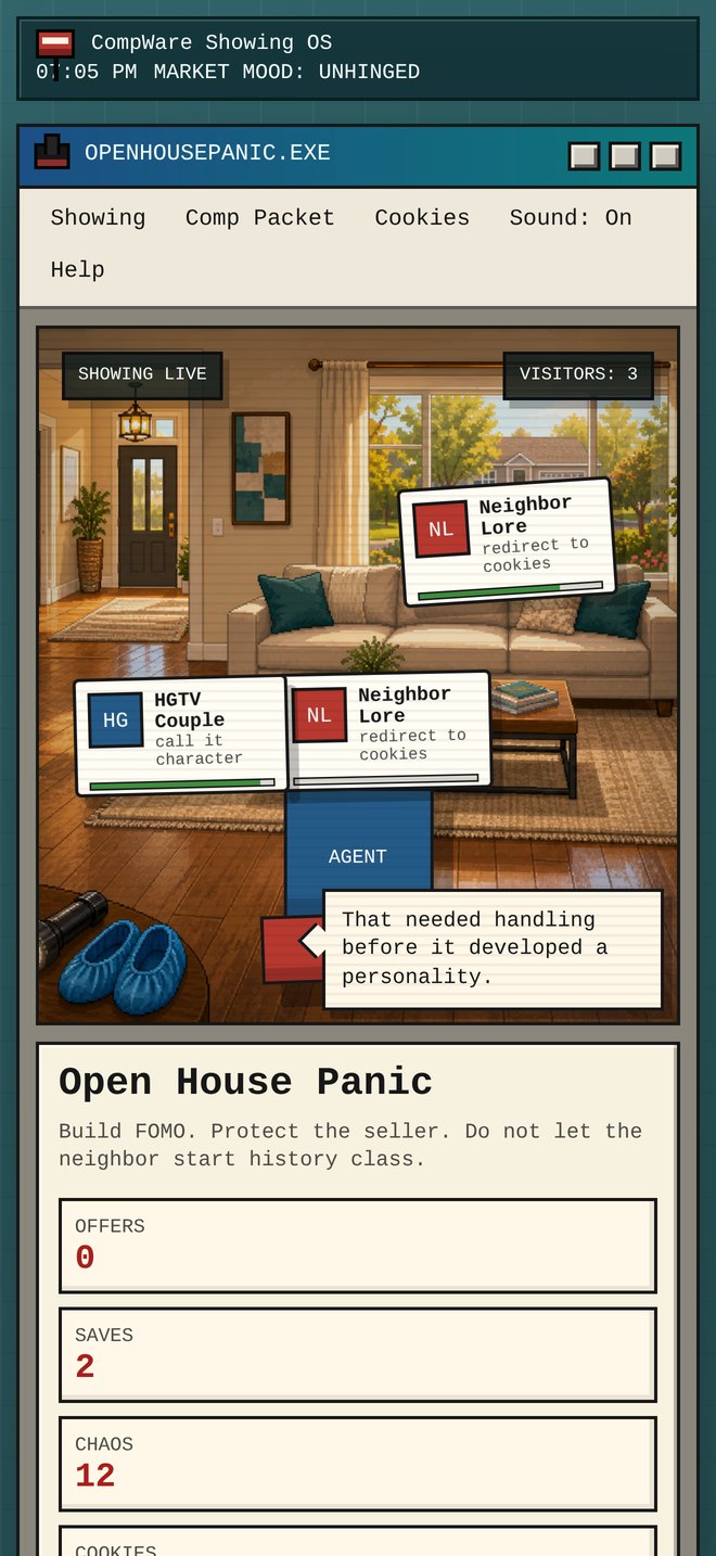 Open House Panic gameplay